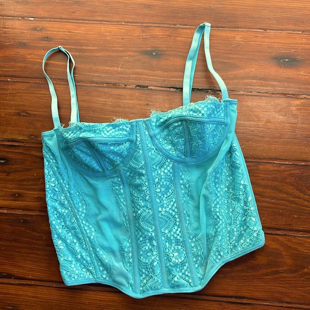 UO Urban Out From Under Modern Love underwire boning lace bustier corset top S